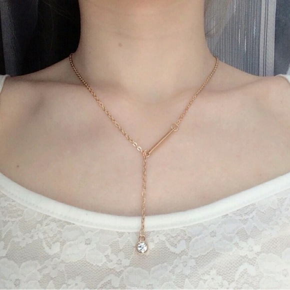 Boho Style Necklace - Rhinestone Necklace - Picture 2 of 5